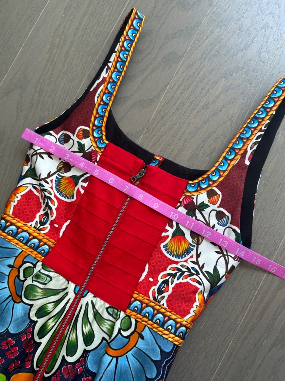 Alice + Olivia DIANA Multicolored Midi Dress Corset - Size 2 - Picture 7 of 9
